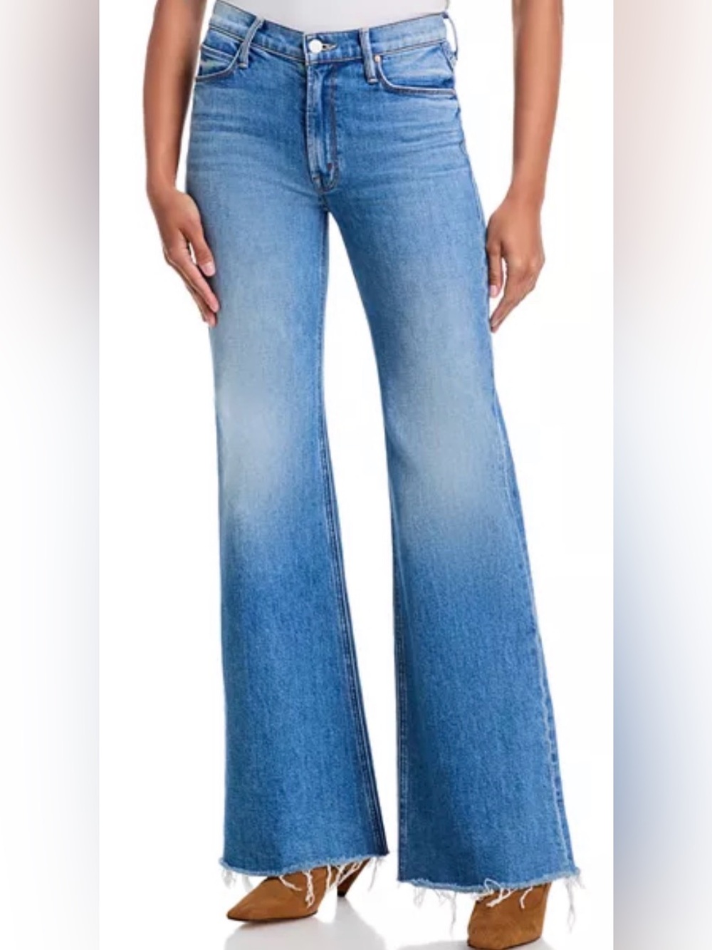 MOTHER THE DOOZY FLARE JEANS ZIP FLY IN HORSEBACK TO QUARTERBACK WOMENS SZ 28